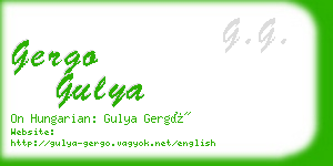 gergo gulya business card